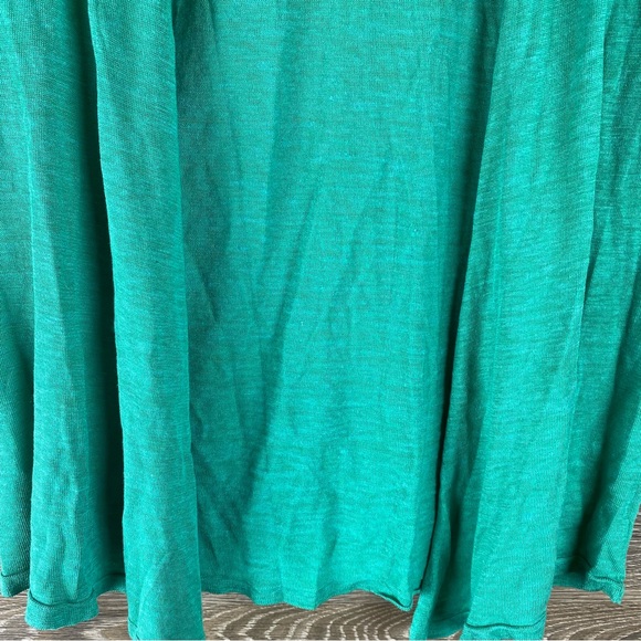 Eileen Fisher Silk & Linen Green Cardigan Size Small - Picture 2 of 6